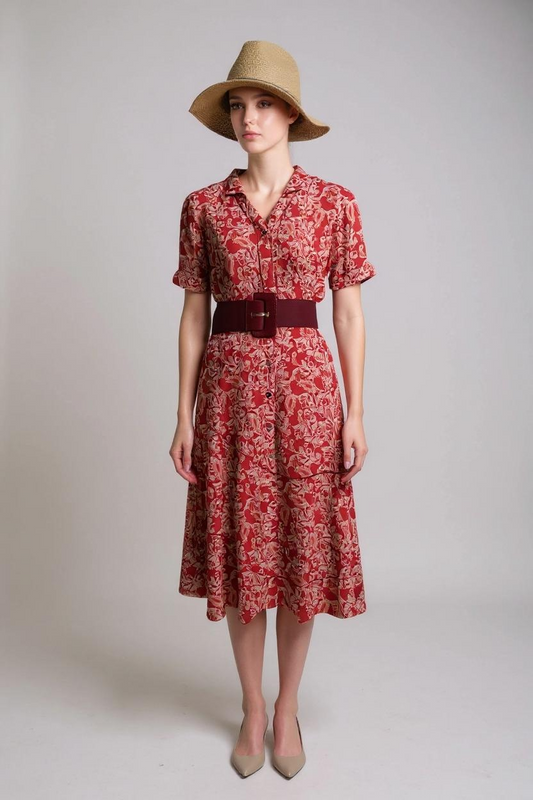 Robe rouge Christine Laure