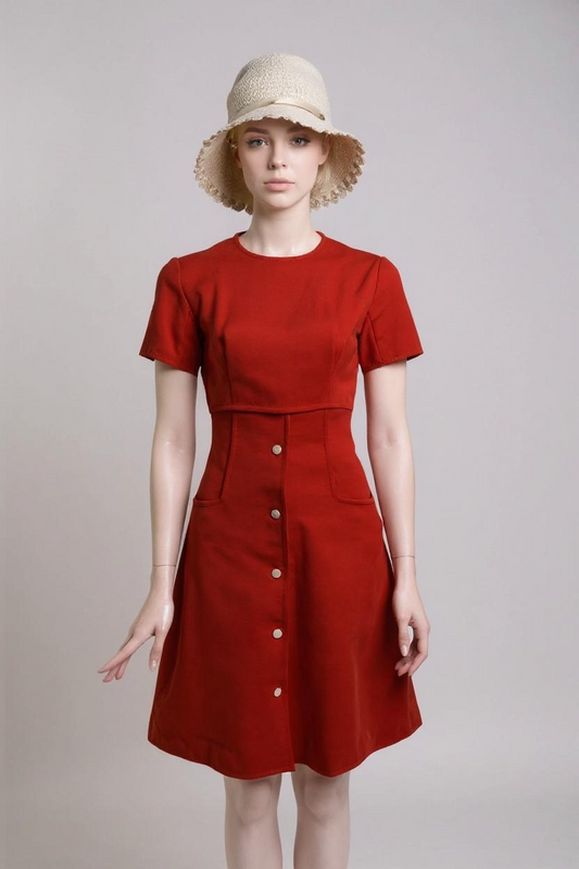 Robe orange vintage